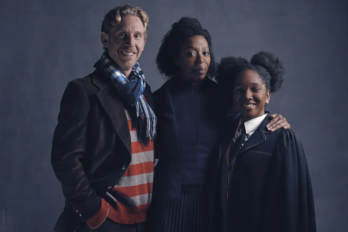 l r ron weasley paul thornley hermione granger noma dumezweni rose granger weasley cherrelle skeete photo credit charlie gray
