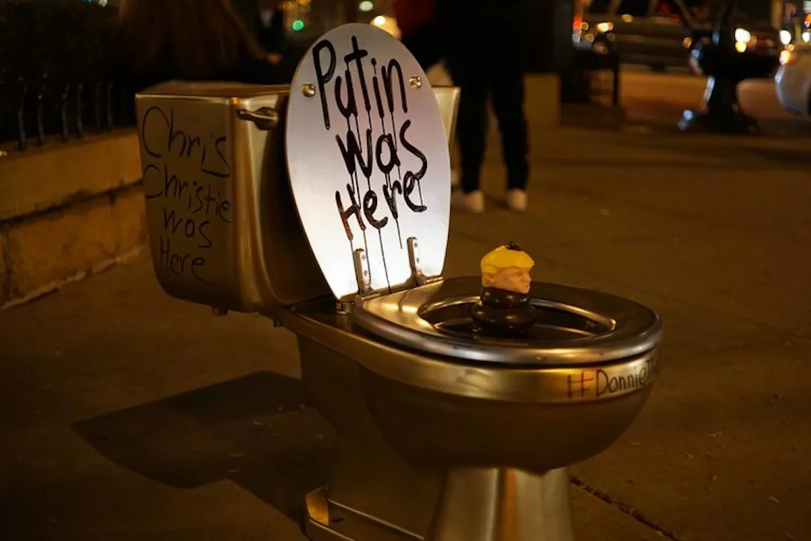 Donald Trump goldene Toilette